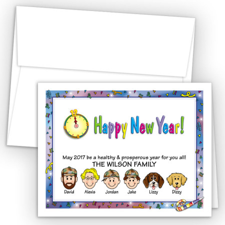 Confetti Happy New Year Card