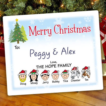 Craft Trees Christmas Gift Label