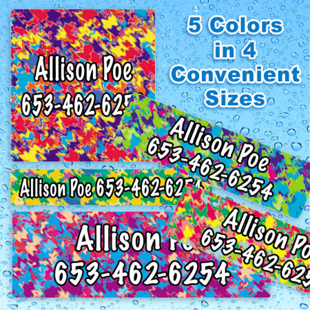 Dazzle Waterproof Name Labels For Kids