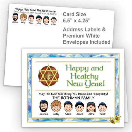 Dreidel Rosh Hashanah Fold Note Set