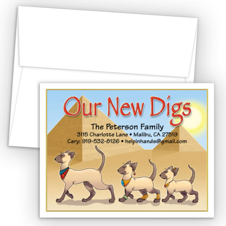 Egyptian Cats Moving Card