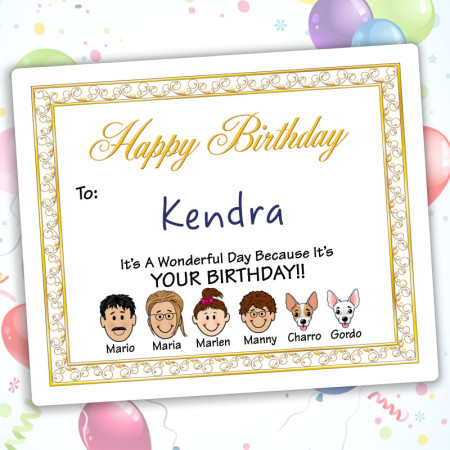 Elegant Happy Birthday Gift Label