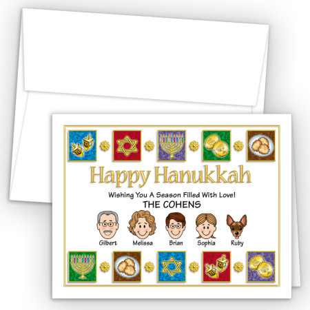 Elements Happy Hanukkah Holiday Fold Note Head