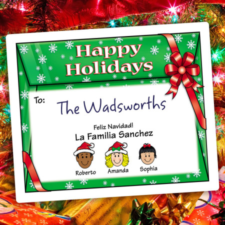 Envelope Holiday Gift Label