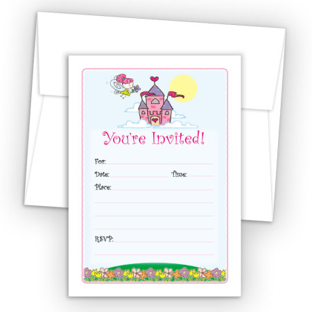 Fairy Tale Fill-In Birthday Party Invitations