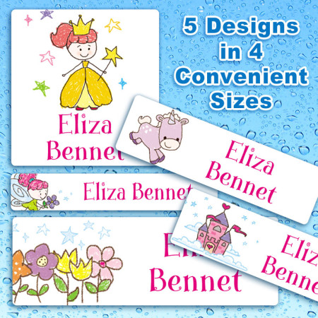 Fairy Tale Waterproof Name Labels For Kids