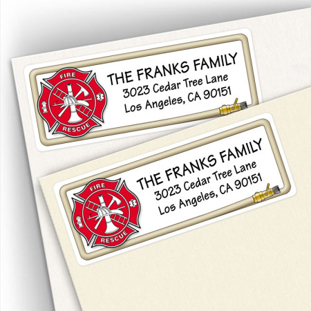 Firefighter Emblem Address Labels