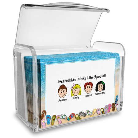 Flip Flops Family Note Card Set with Acrylic Holder