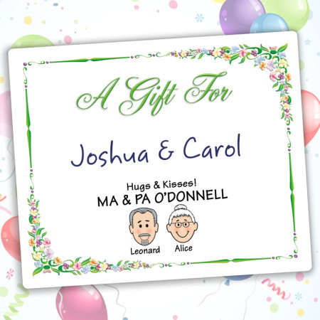 Floral Family Gift Label