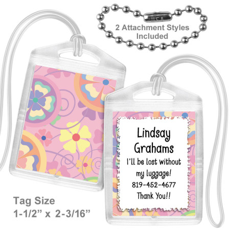 Flower Power Mini Bag Tag