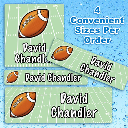 Football Waterproof Name Labels For Kids