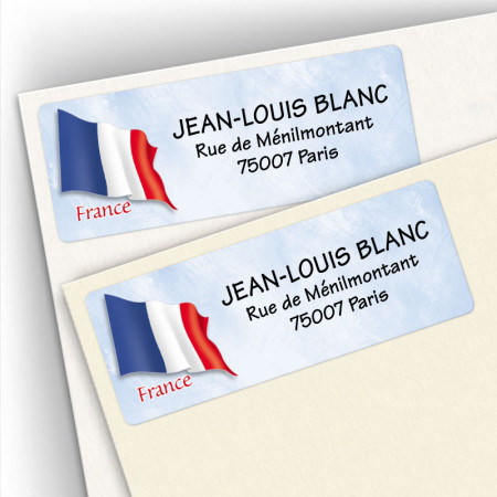 French Flag Address Labels
