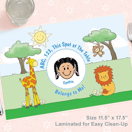 Friendly Animals Caricature Placemat