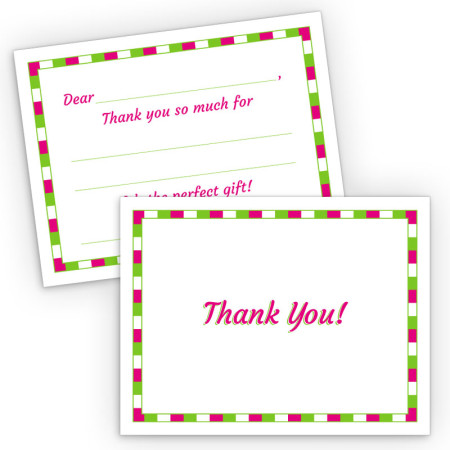 Generic Girl Fill-In Thank You Cards