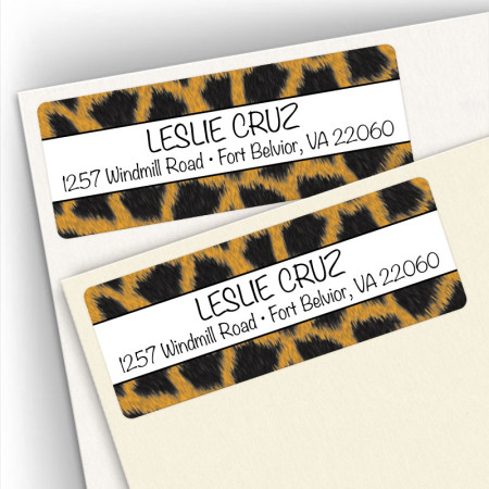 Giraffe Pattern Address Labels