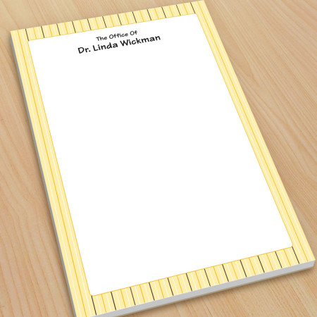 Gold Stripes Large Note Pads