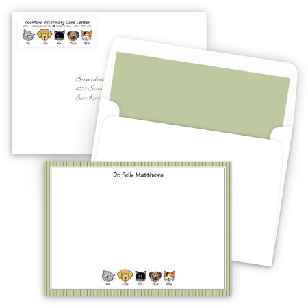 Green Stripes Bordered Ensemble