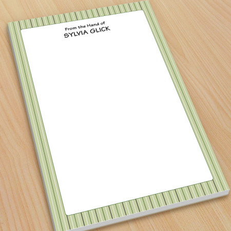 Green Stripes Large Note Pads