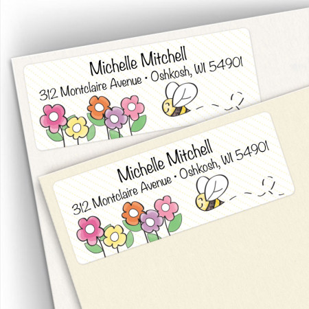 Happy Bumblebee Address Labels