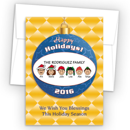 Happy Holiday Ornament Style N Holiday Cards