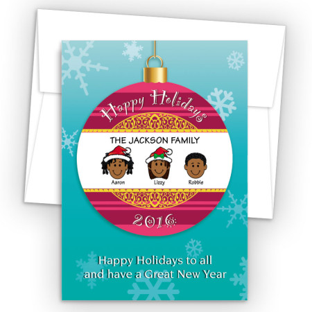 Happy Holiday Ornament Style O Holiday Cards