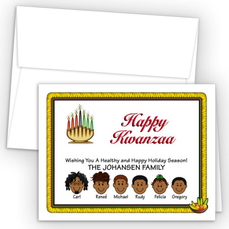 Candles Happy Kwanzaa Cards