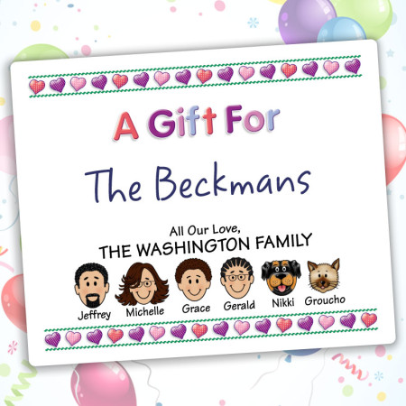 Hearts 2 Family Gift Label