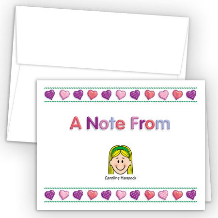 Hearts 2 Family Foldover Note Card