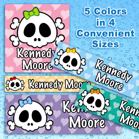 hipster-girl-skulls-waterproof-name-labels-for-kids