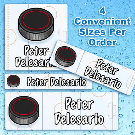 Hockey Waterproof Name Labels For Kids