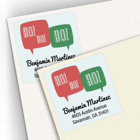 HoHoHo Square Address Labels