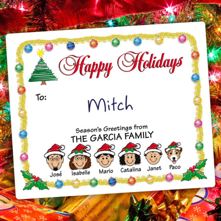 Holiday Ornaments Holiday Gift Label