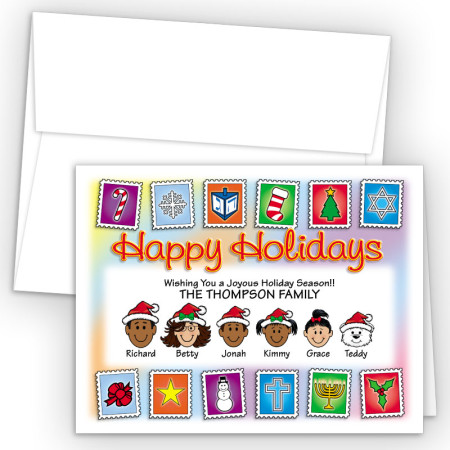 Holiday Stamps Happy Holiday Fold Note