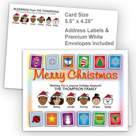 Holiday Stamps Merry Christmas Fold Note Set