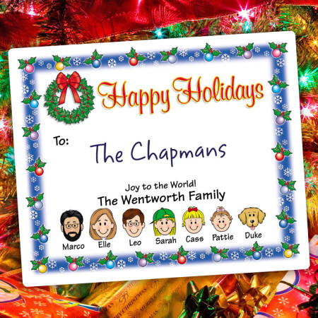 Holiday Wreath Holiday Gift Labels