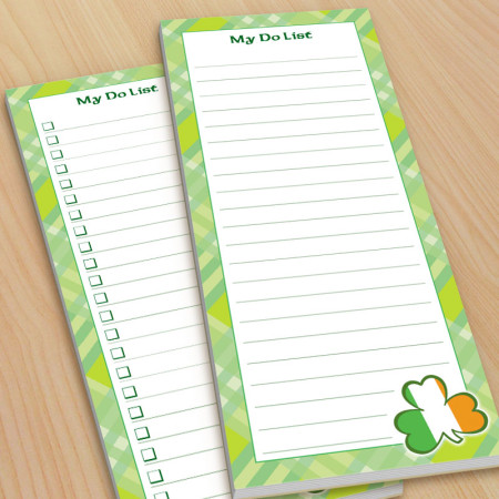 Irish Flag Shamrock To-Do Pads