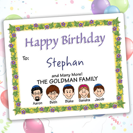 Ivy Happy Birthday Gift Label