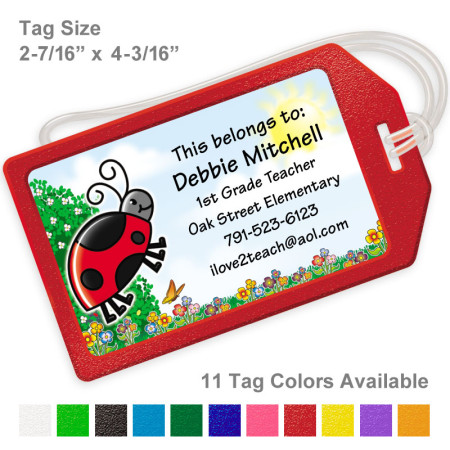 ladybug luggage tag