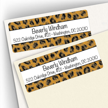 Leopard Pattern Address Labels