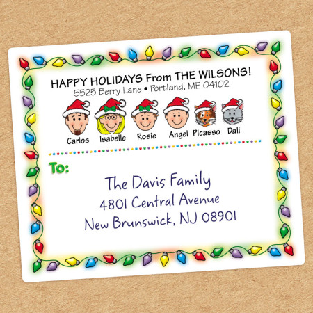 Lights Family Shipping Labels