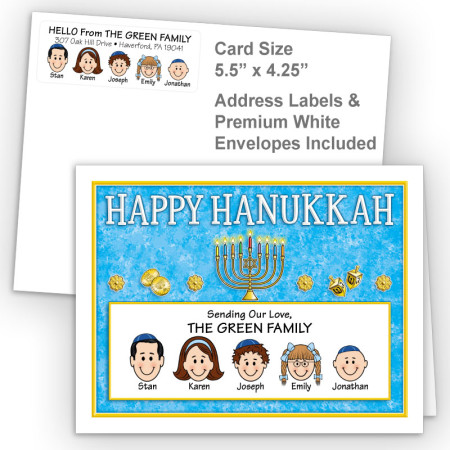 Menorah 2 Happy Hanukkah Fold Note Set