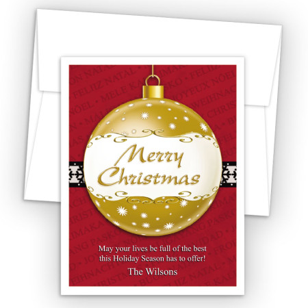 Merry Christmas Ornament Style K Holiday Cards