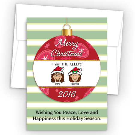 Merry Christmas Ornament Style N Christmas Cards