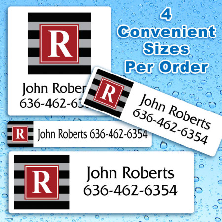 Monogram 5 Waterproof Name Labels For Kids