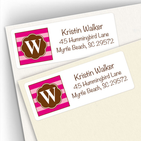 Monogram Address Label 18