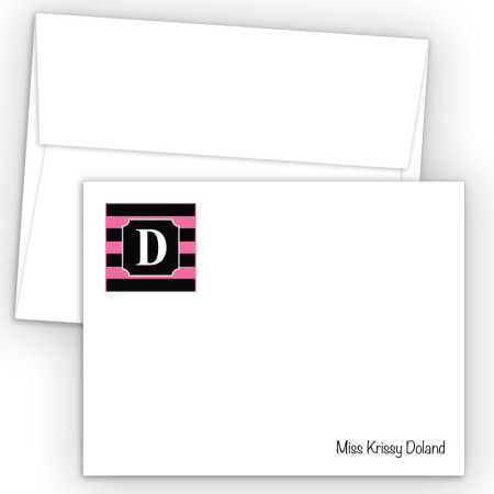 Monogram Flat Note Card 4