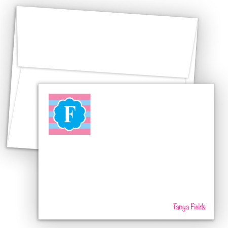 Monogram Flat Note Card 6