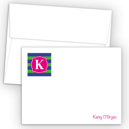 Monogram Flat Note Card 9