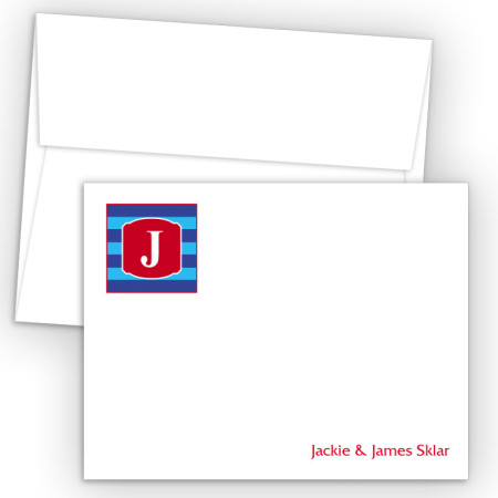 Monogram Flat Note Card 10