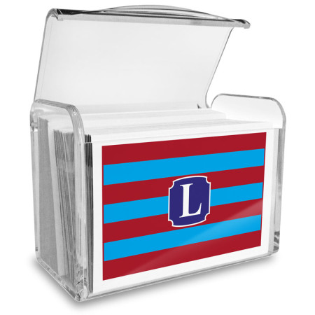 Monogram Fold Over Note Cards 11 with Acrylic Holder